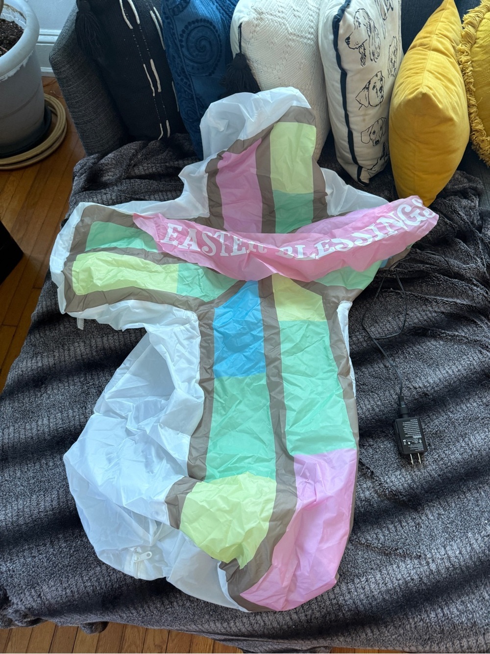 Easter blessings religious cross blow up